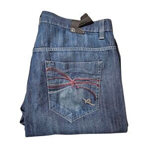 Vintage Rocawear Denim Jeans Embroidered Pocket Y2K Baggy Straight Men's 38